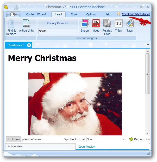 Christmas SCM
