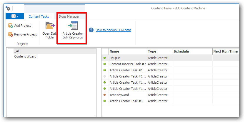 Bulk article creator