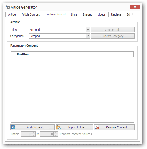 custom content