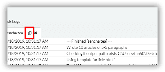 copy log