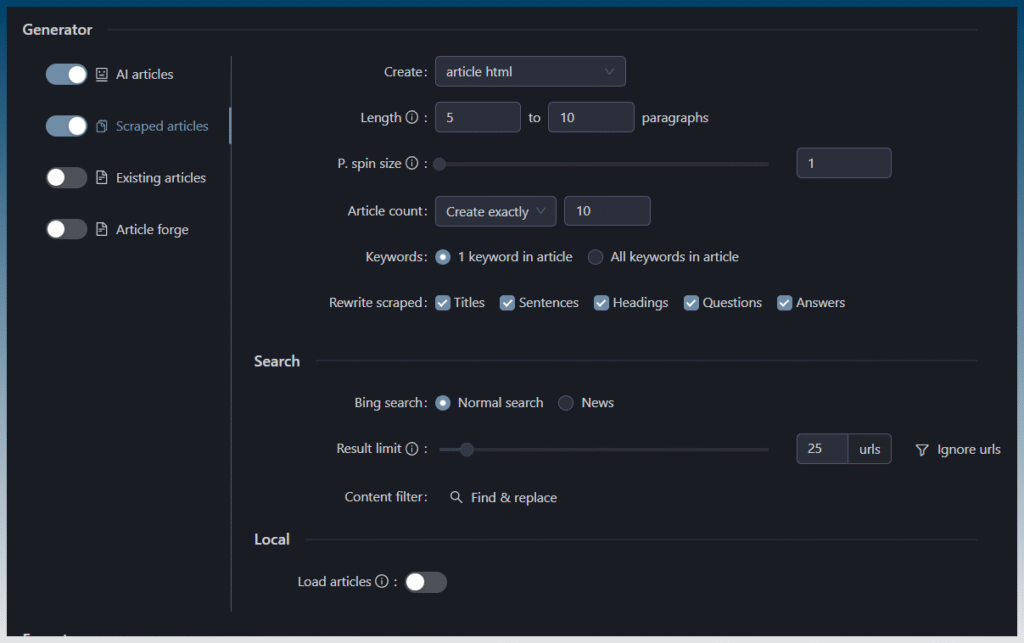 best article generator