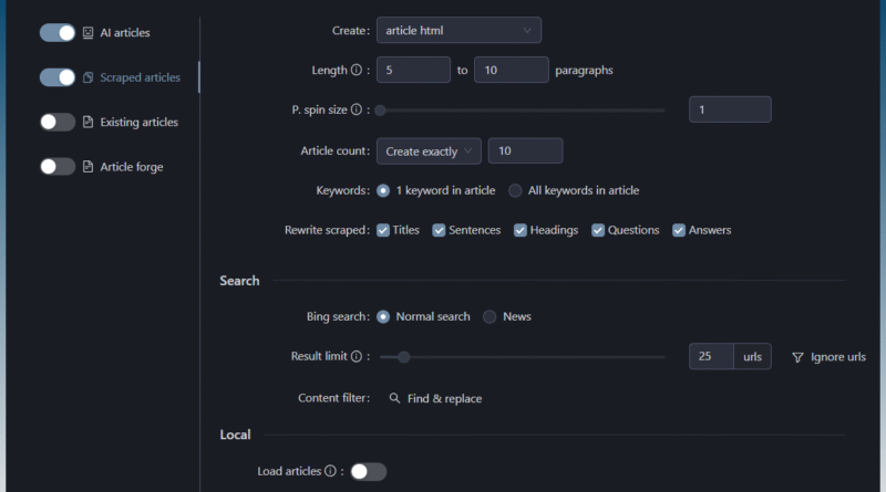 best article generator